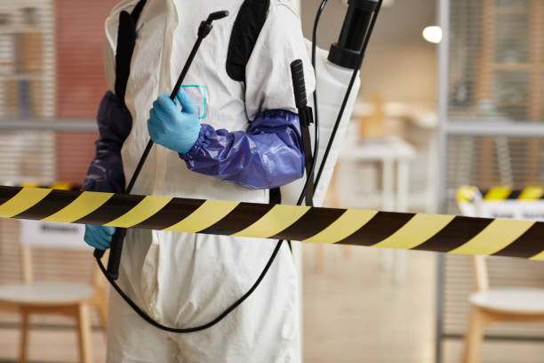 Professional Biohazard Cleanup technician working in Parsonsfield, ME
